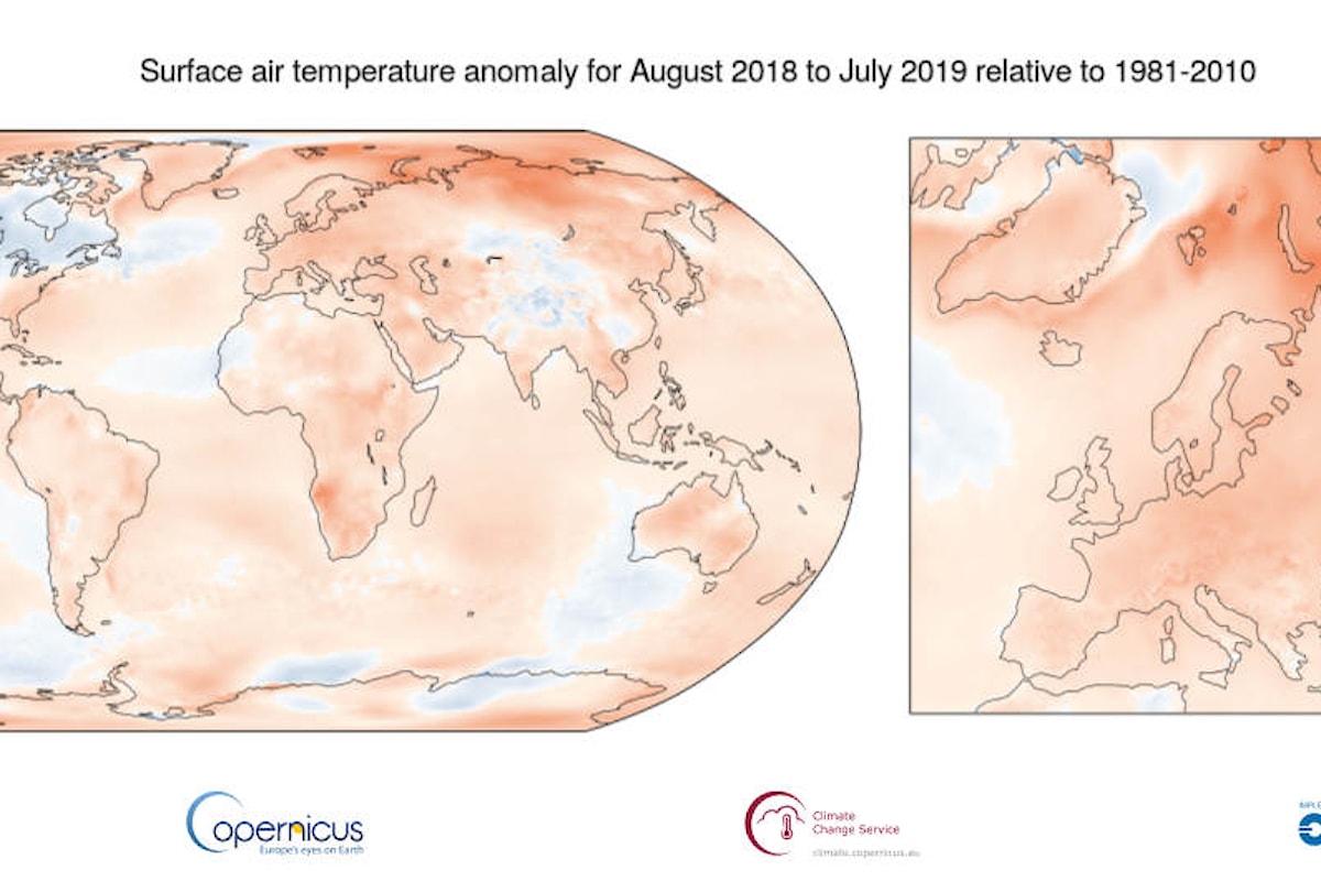Temperature: nel 2019 il luglio più caldo di sempre