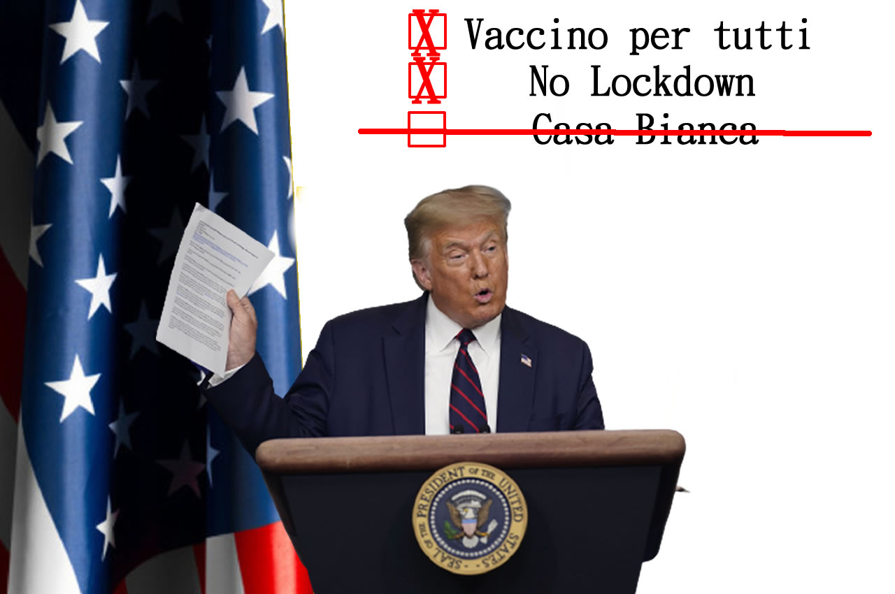 Donald Trump in conferenza stampa: “Vaccino per tutti, tranne a New York”