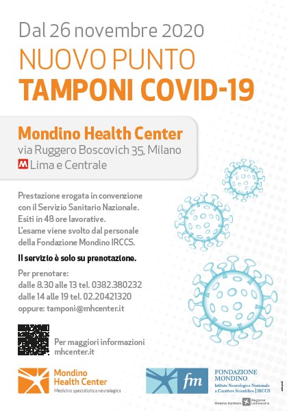 Nuovo Punto Covid a Milano, via Boscovich 35 (zona Stazione Centrale)