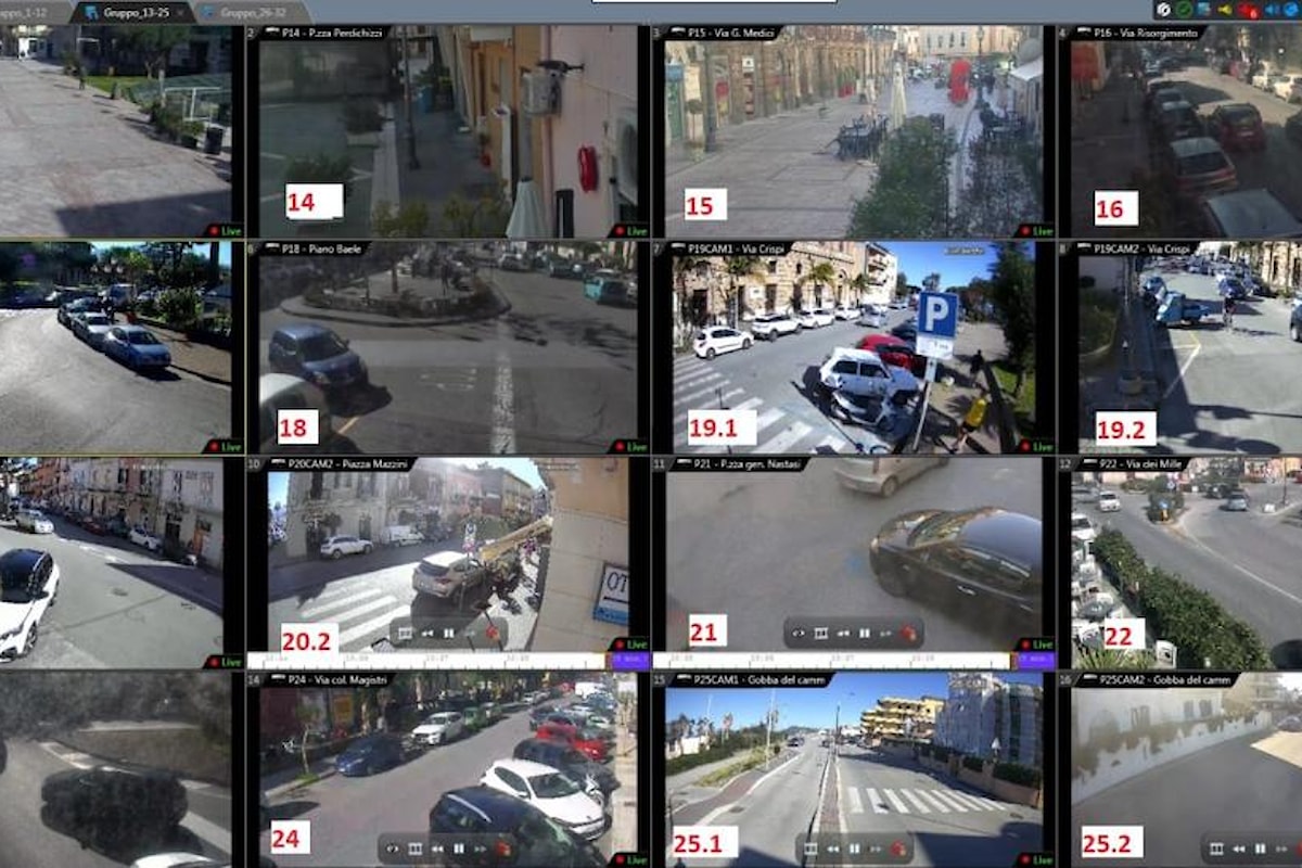 Milazzo (ME) - Videosorveglianza funzionante su tutto il territorio cittadino