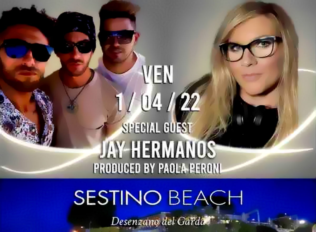 L’1 aprile ’22 Paola Peroni dj set @ Sestino Beach Desenzano (BS) con i Jay Hermanos Live