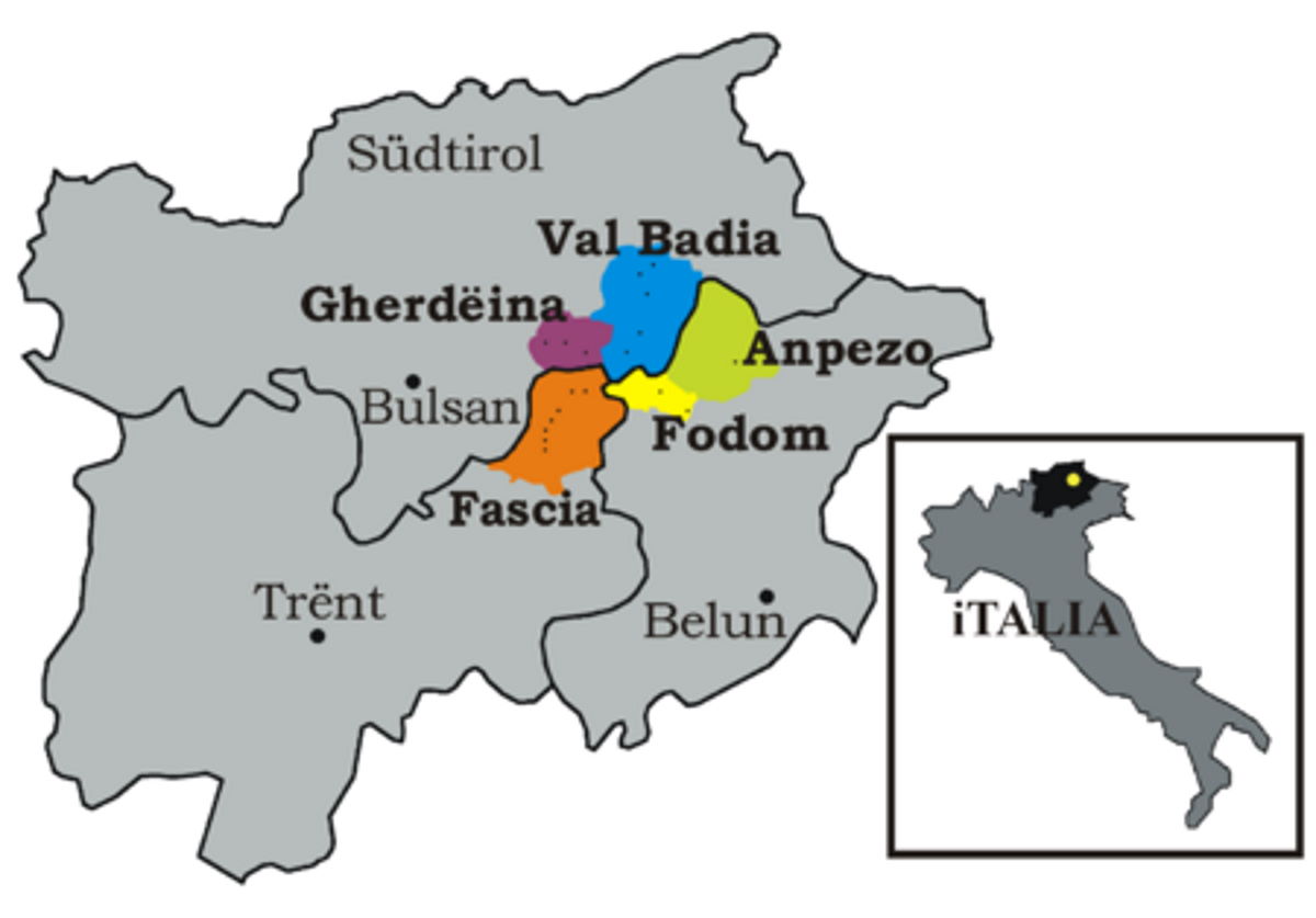 Ladinia, la terra delle cinque valli: storia dell'etnia e della lingua ladina dolomitica