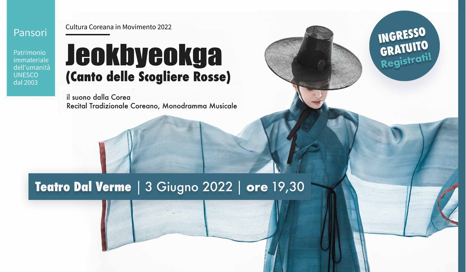 Jeokbyeokga, monodramma musicale di musica coreana al Teatro Dal Verme di Milano