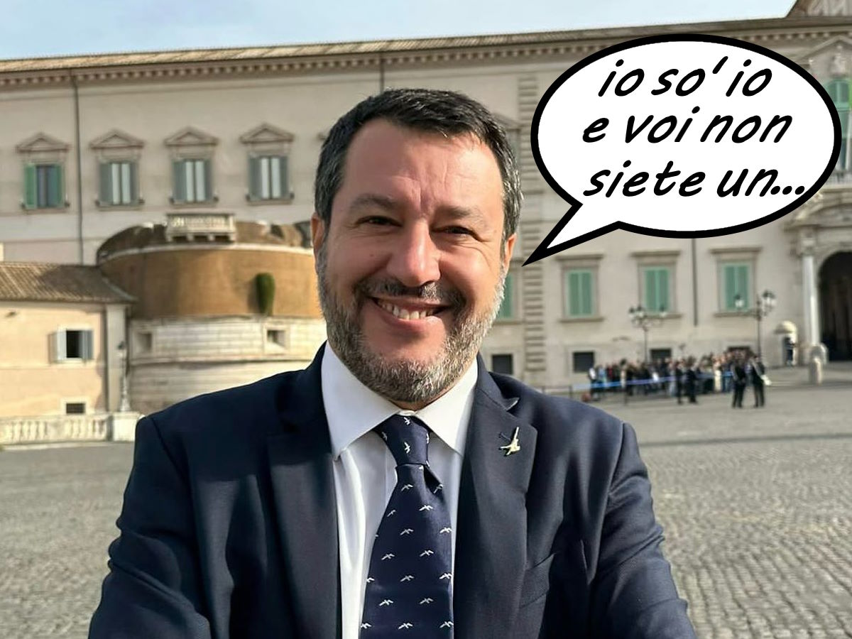 È diritto di Salvini insultare chiunque: liberamente e impunemente. Un diritto però negato agli italiani che lui rappresenta