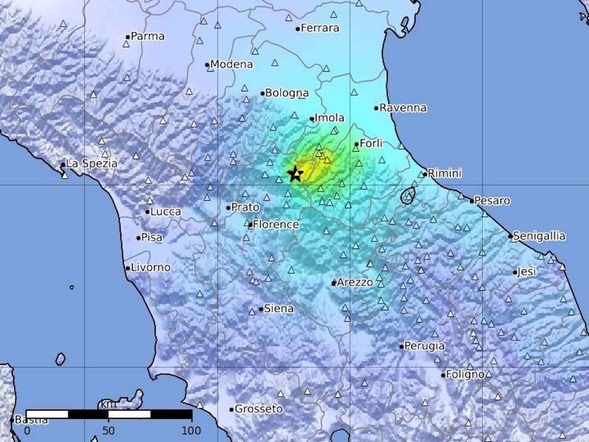 Terremoto di magnitudo 4.9 tra Toscana e Emilia Romagna alle 5:10 di lunedì 18 settembre