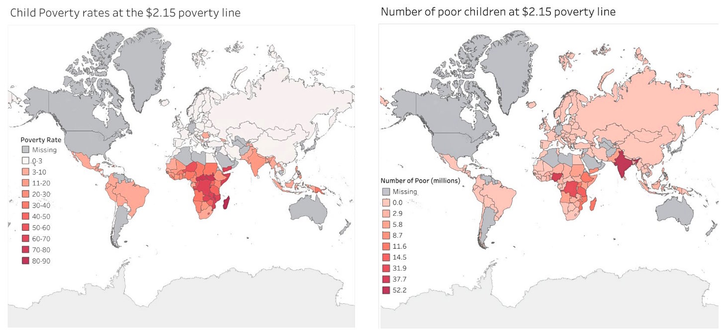 Un nuovo studio di UNICEF e Banca Mondiale afferma che 333 milioni di bambini vivono in condizioni di povertà estrema