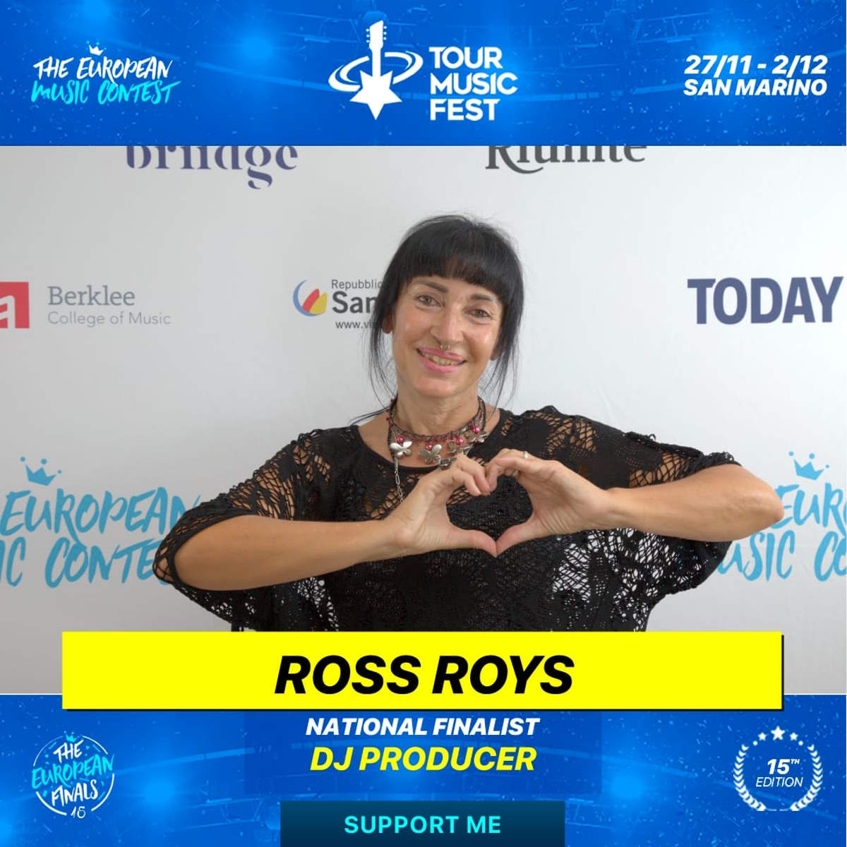Tour Music Fest 2023: Ross Roys, talentuosa DJ Producer in finale al festival presieduto da Beppe Vessicchio e Kara DioGuardi