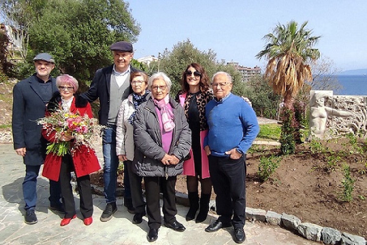 Milazzo (ME) - Inaugurata la scultura in memoria delle gelsominaie nella giardineria comunale