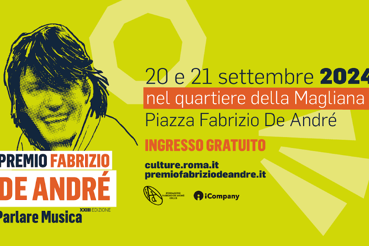 Premio Fabrizio De André Parlare Musica: il 20 e il 21 settembre, in Piazza Fabrizio De André, a Roma, la finale della 23ª edizione dedicata al giornalista e scrittore Massimo Cotto.
