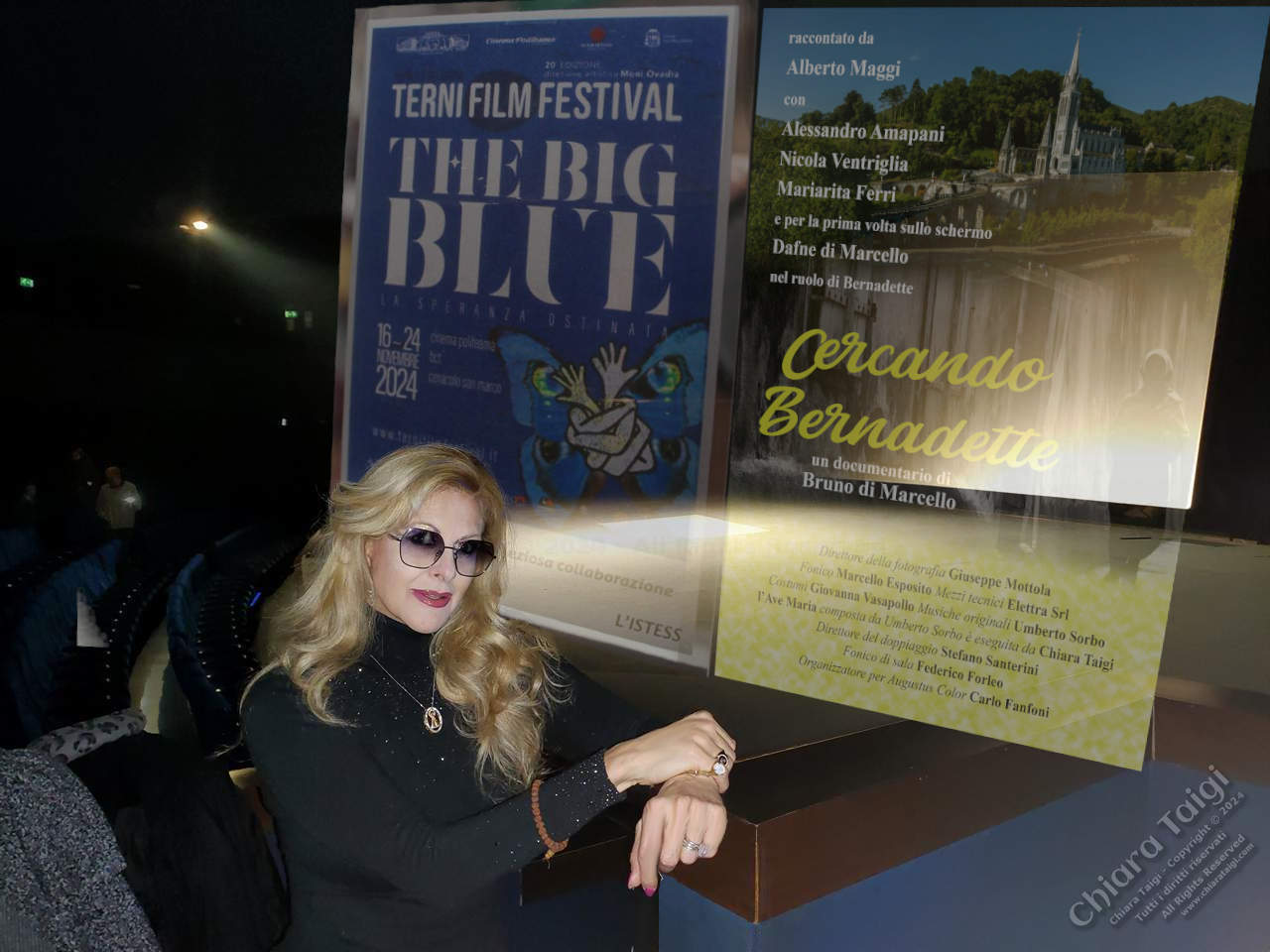 CHIARA TAIGI Interprete musicale del Docufilm “Cercando Bernadette” di Alberto Maggi al Terni Film Festival e incontro al Cinema Politeama a Terni - 20 Novembre 2024