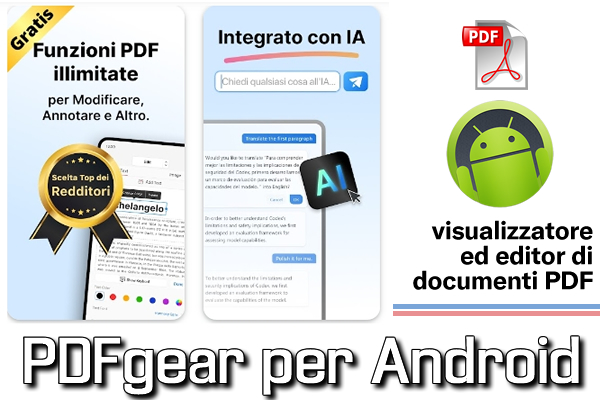 PDFgear per Android : visualizzatore ed editor di documenti PDF - Web Apps Magazine
