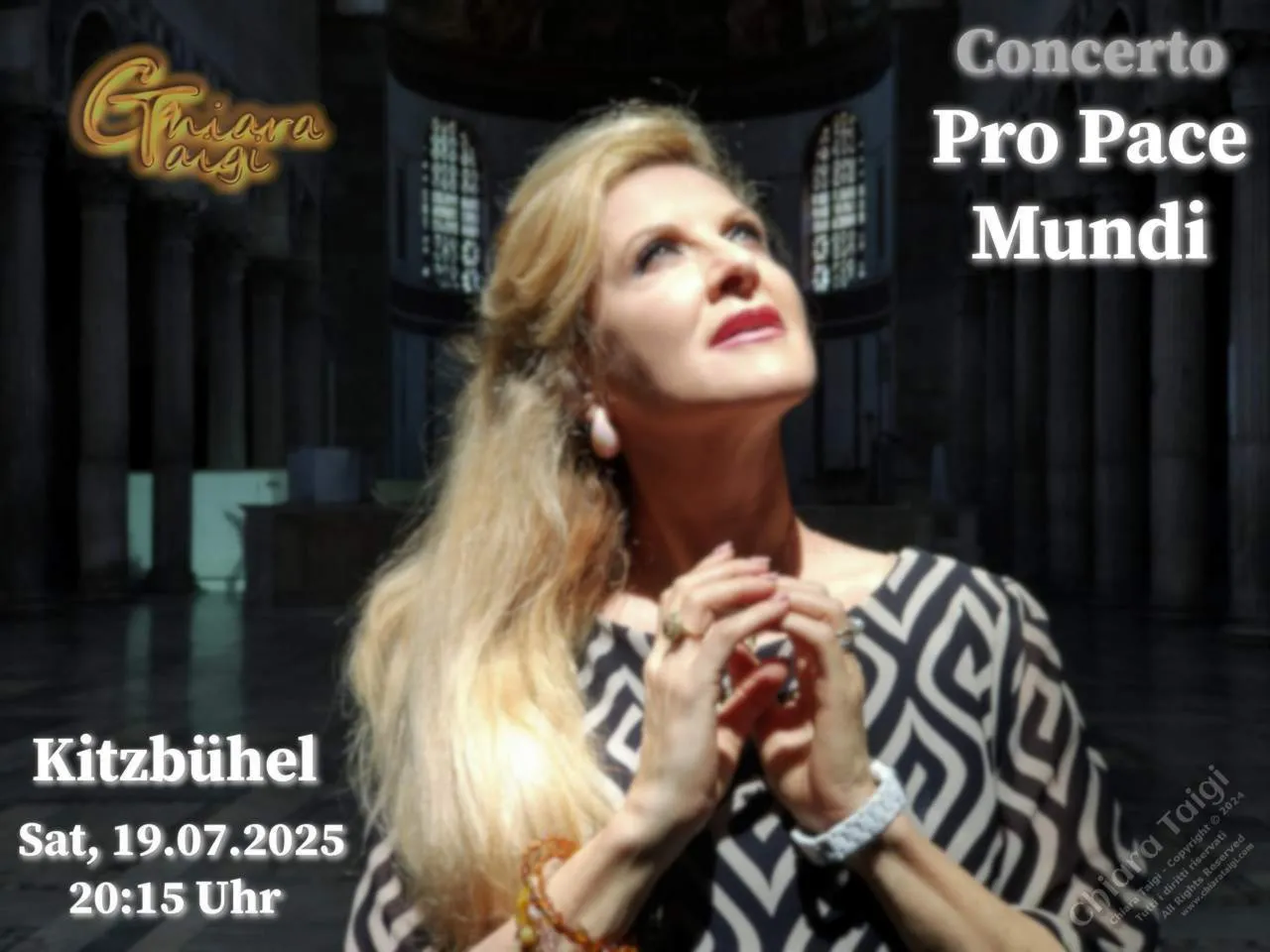 Chiara Taigi porta Pro Pace Mundi a Kitzbühel - 19 Luglio 2025 ore 20 - Concerto internazionale