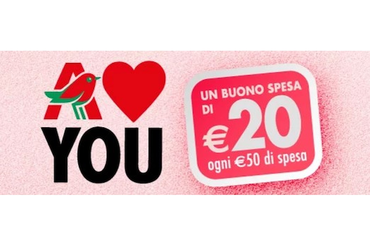 San Valentino da Auchan offre l'opportunità di ottenere buoni spesa da 20 euro