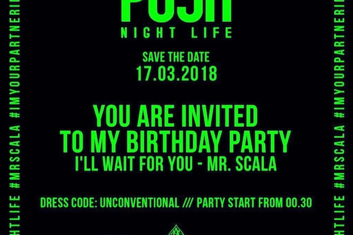 17marzo, Vittorio Scala / Posh Nightlife birthday party al Porta D'Oro di Milano