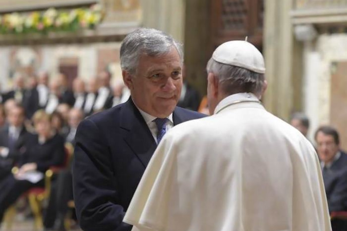 Antonio Tajani ringrazia il Papa per la lezione ricevuta venerdì scorso dai rappresentanti dell'UE