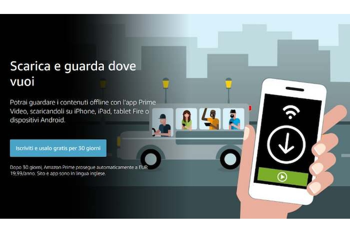 Amazon Prime video disponibile da adesso anche in Italia ed in altri 241 paesi