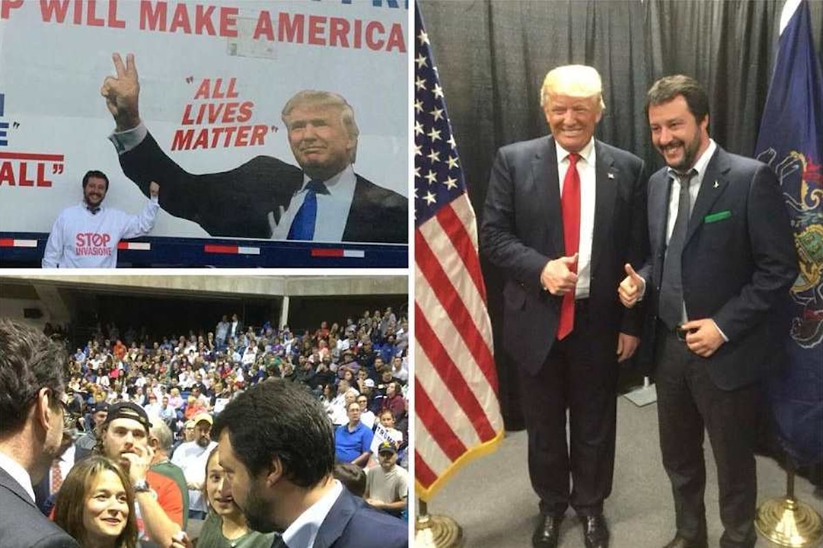Salvini vola in America per complimentarsi con Trump
