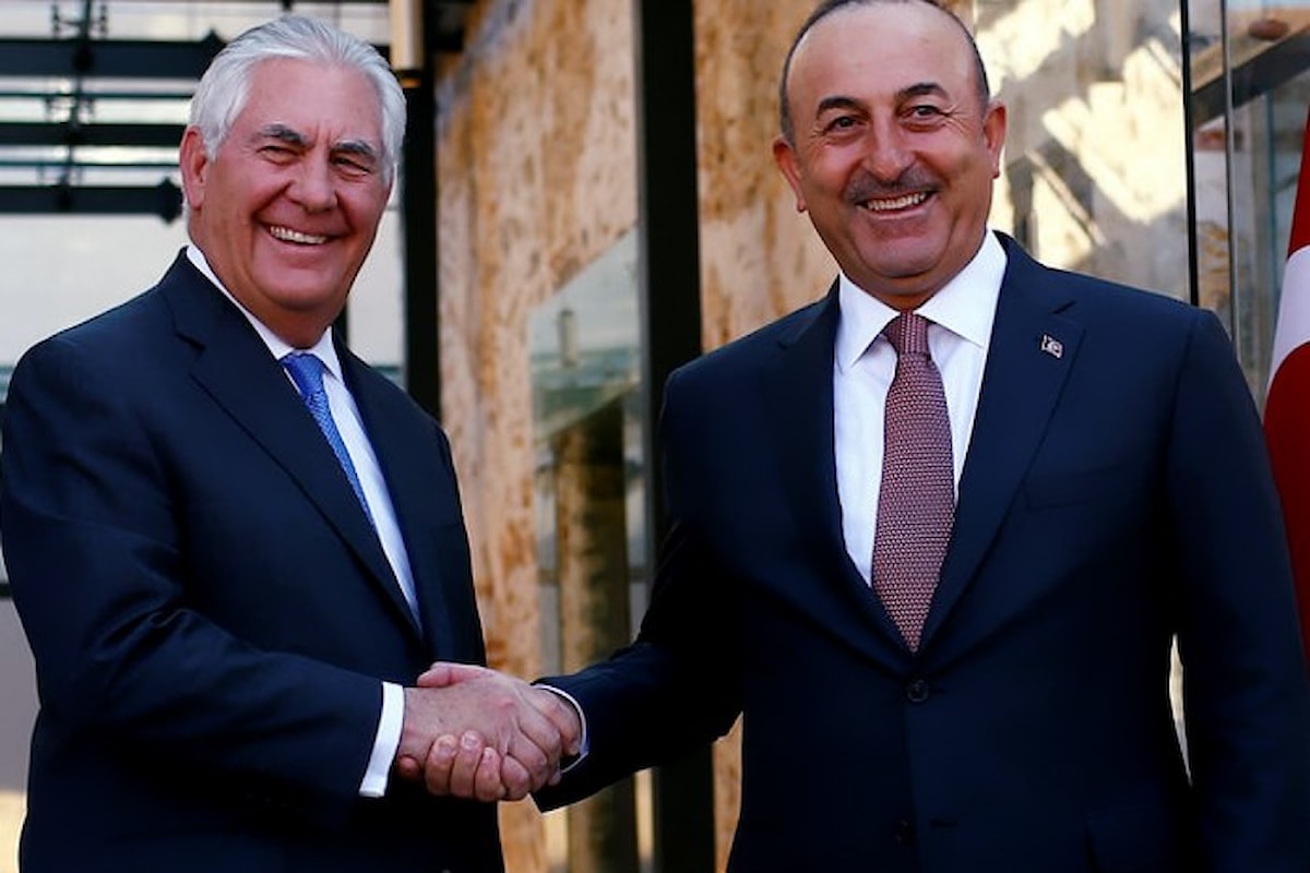 Tillerson chiude la visita in Turchia abbandonando i curdi del nord ovest della Siria nelle mani di Erdogan