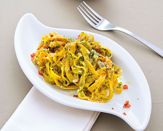 Tagliatelle gialle alla carrettiera